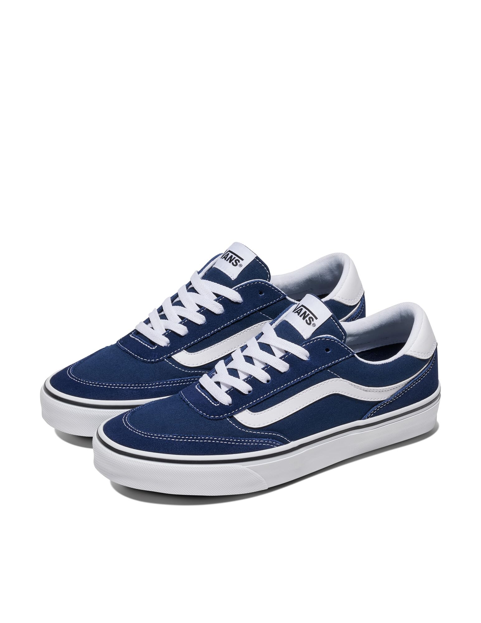 Vans Men's Brooklyn Ls Shoe | Low-top Sneakers for Everyday Wear, Walking, Work & Fashion, Suede/Canvas Dress Blues, 12