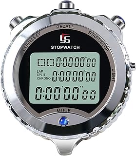 100 Lanes Stopwatch Timer Digital Stopwatch with Large Display & Buttons Handheld Timer Sports Chronograph Stopwatch Digital Timer