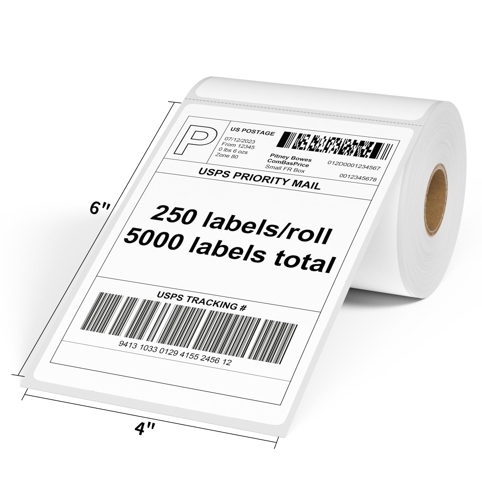 Étiquettes d'expédition thermiques de 10,2 x 15,2 cm, étiquettes d'adresse postale FungLam compatibles avec Munbyn, JAADENS, iDPRT, imprimantes thermiques Rollo, 250 étiquettes/rouleau, 20 rouleaux.