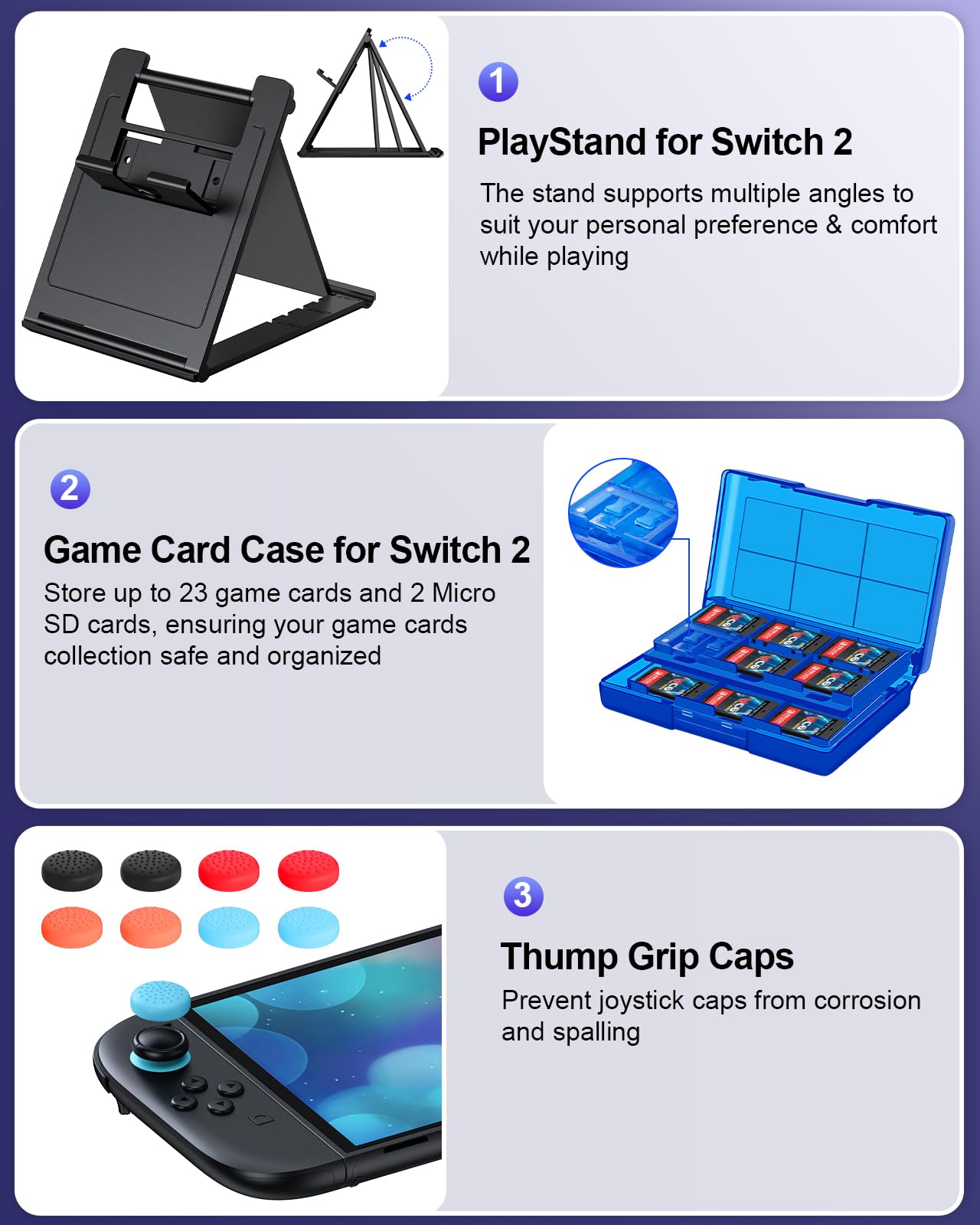 WAXITY Tasche Zubehör Bundle für Nintendo Switch 2, 22-in-1 [Aufladen im Inneren] Reisetasche Tragetasche Set für Switch 2 mit Case, Ladestation, Schutzhülle, Griffe für Joycon (Rosa)