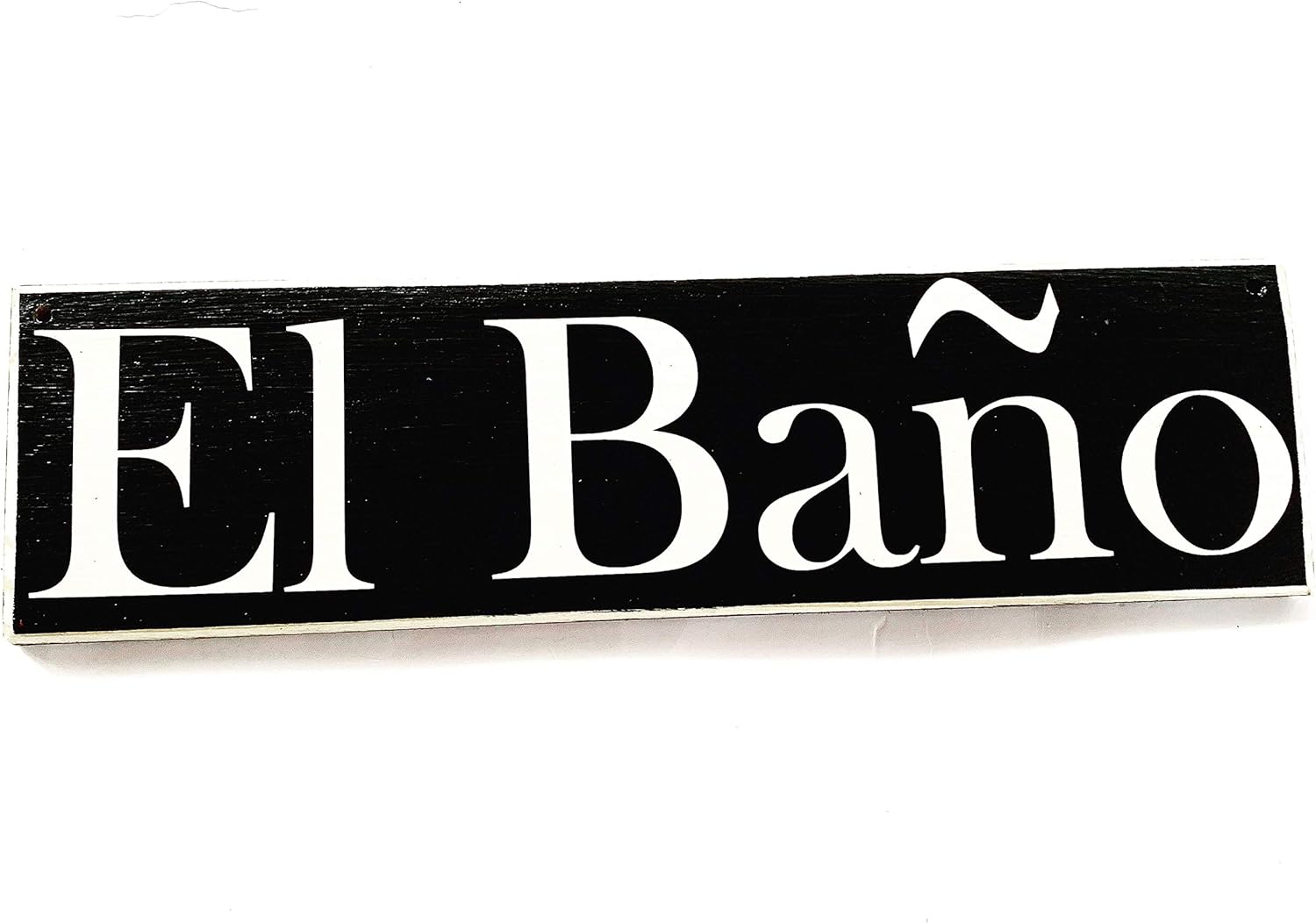 14x4 El Bano Custom Wood Sign Spanish Restroom Bathroom