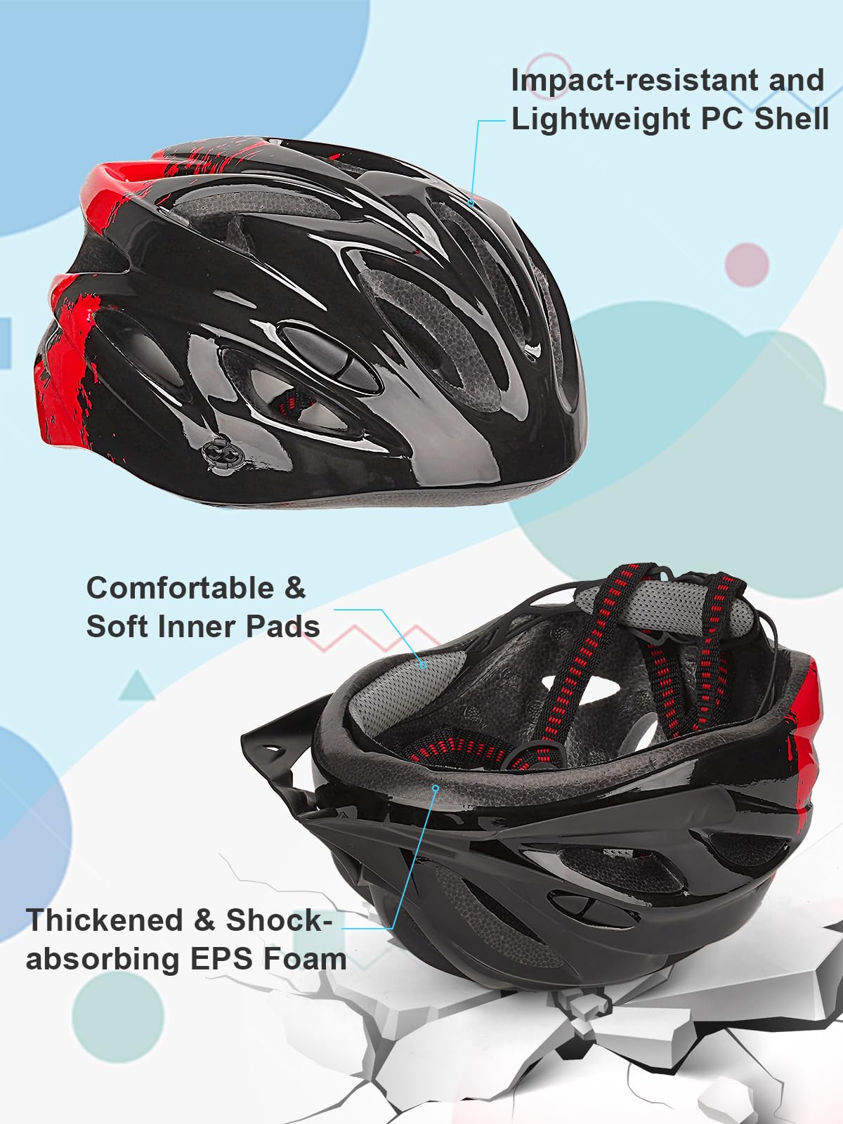 Casco de bicicleta para niños, casco RaMokey para niños y niñas