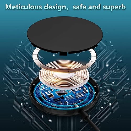 Miniatura 5 de xiwxi Cargador inalámbrico magnético rápido de 15 W compatible con cargador MagSafe, almohadilla de carga inalámbrica para iPhone 1414 Plus14 Pro14