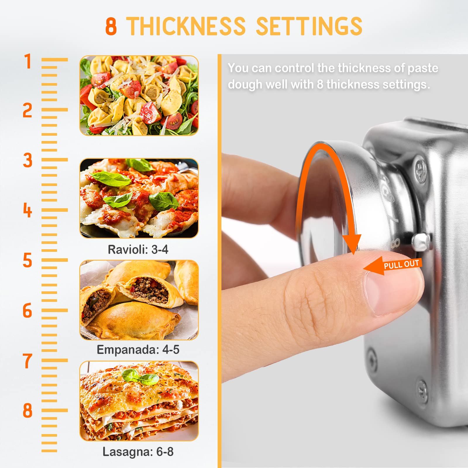 aikeec Pasta Sheet Roller for Kenwood Stand Mixers with Stainless Steel