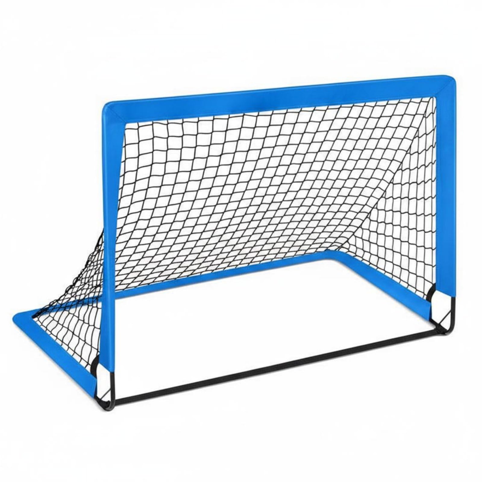 Indoor Outdoor Use Kids Training Goal Easy to Set up Foldable Soccer Goal for Toddlers, Blue-image-15