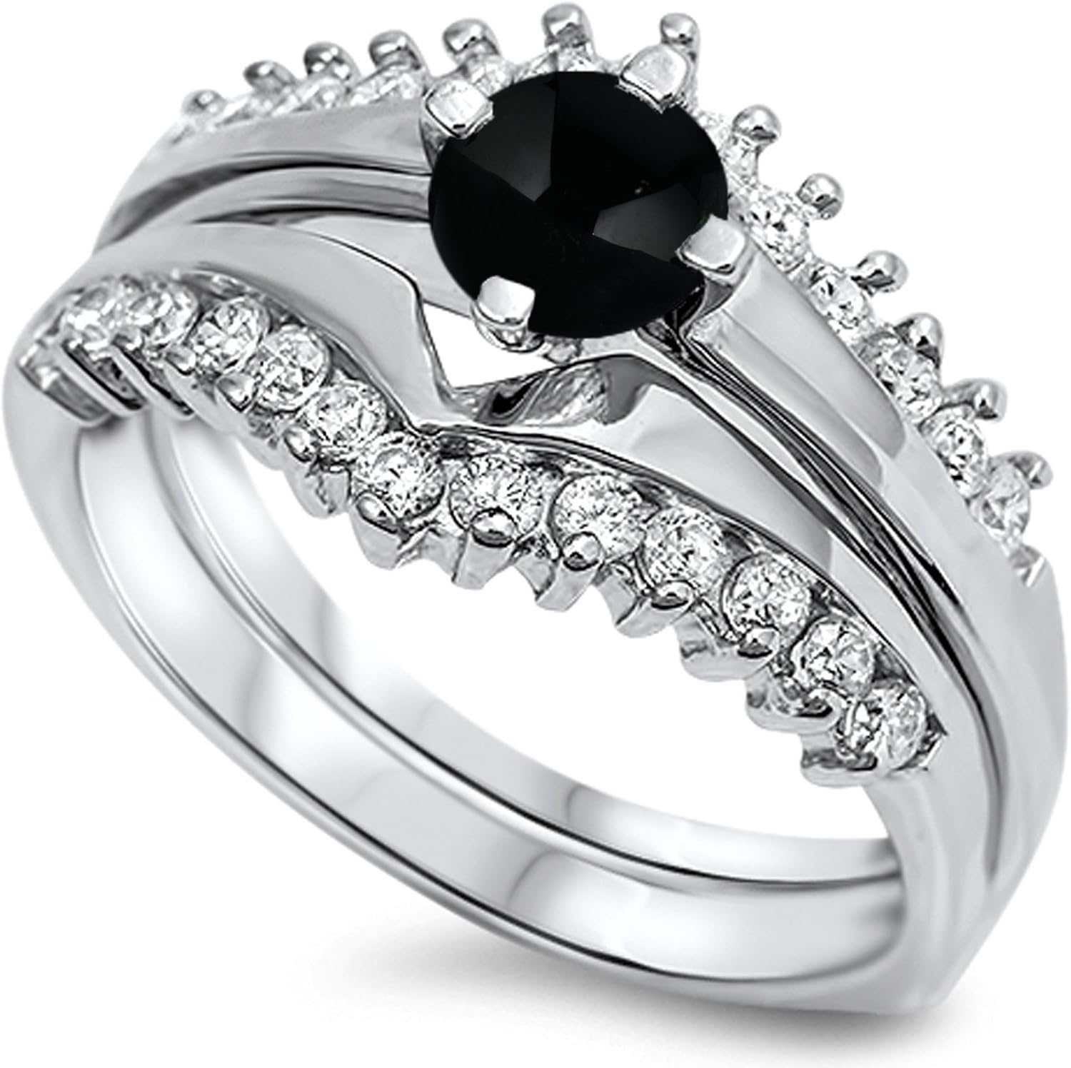 CHOOSE YOUR COLOR Sterling Silver Round Ring
