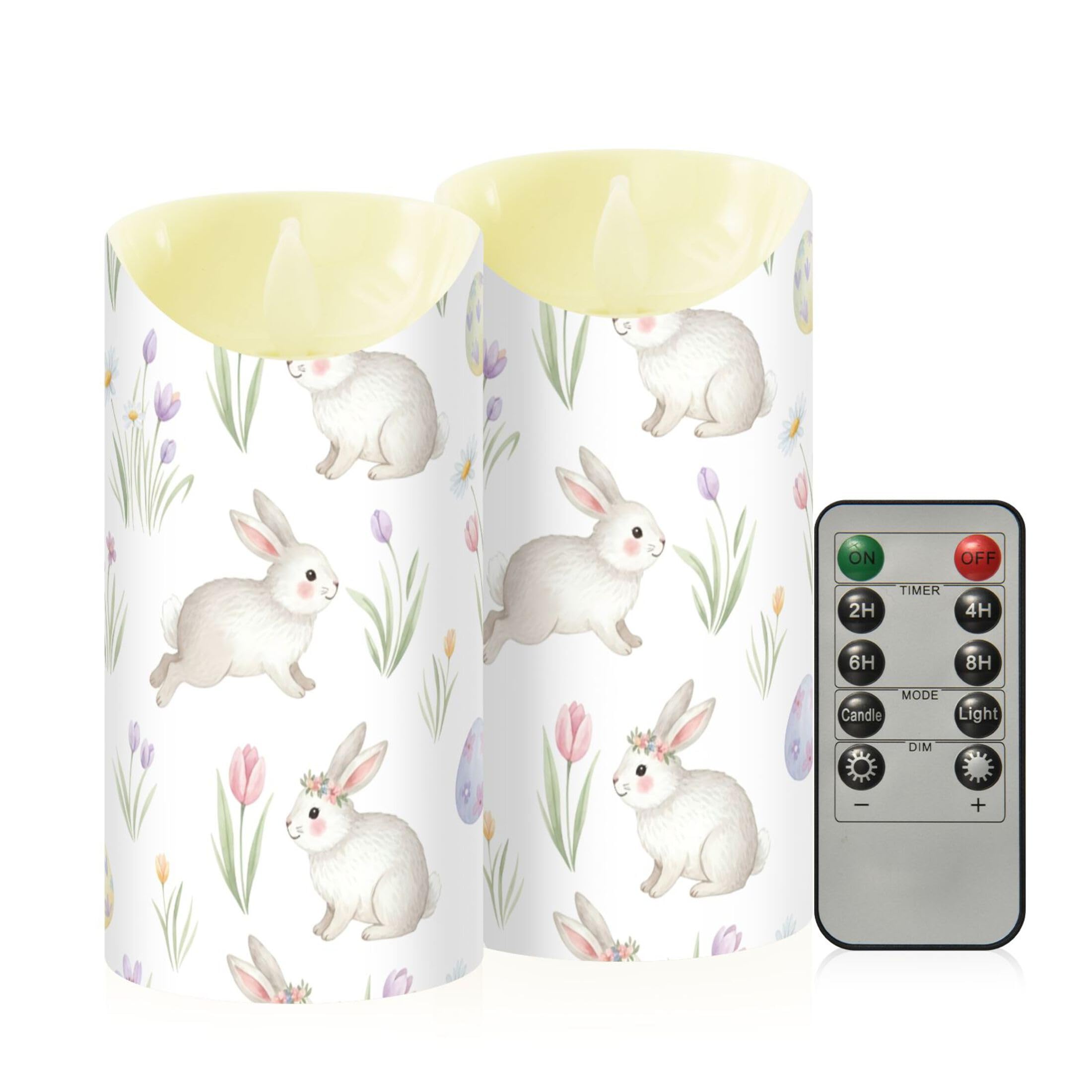 Kutsu Flameless Candles Set of 2, Battery Operated LED Flickering Candles
