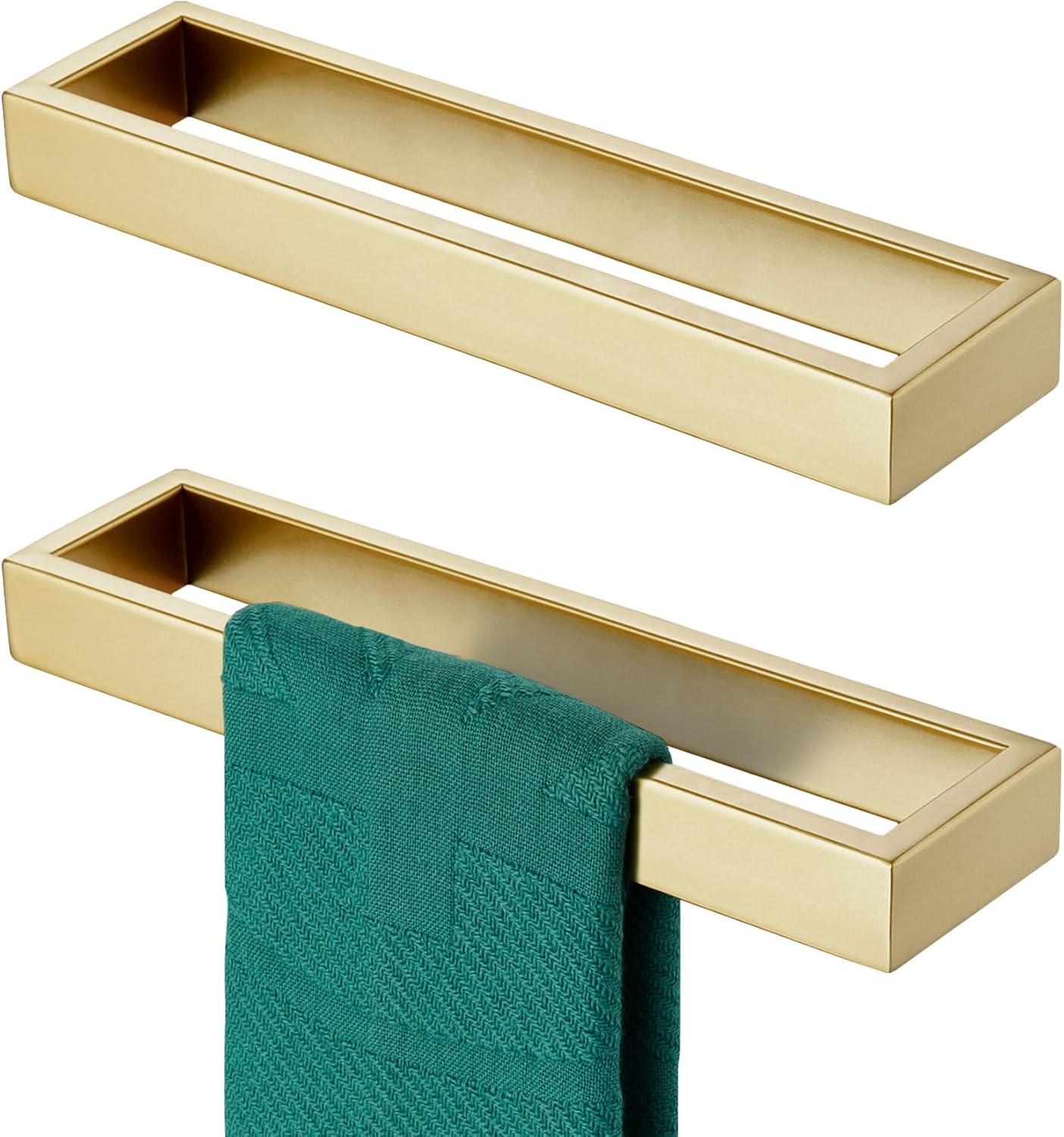 KOKOSIRI Towel Bars Brushed Gold Hand Towel Holders 12-Inch Kitchen Towel Rack Stainless Steel Bathroom Hardware Wall Mounted, 2 Pack B4008BG-L12-P2 KOKOSIRI Towel Bars Brushed Gold Hand Towel Holders 12-Inch Kitchen Towel Rack Stainless Steel Bathroom Hardware Wall Mounted, 2 Pack B4008BG-L12-P2
