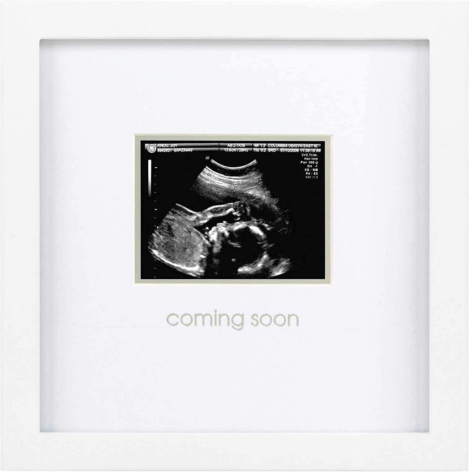 Pearhead Coming Soon Sonogram Keepsake Frame - Perfect Gift For Expecting Parents or Pregnancy Announcement