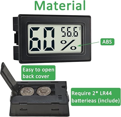 Miniatura 3 de Beieverluck Paquete de 24 mini termómetros higrómetros digitales para interiores, temperatura y humedad, medidor de temperatura, sensor de humedad