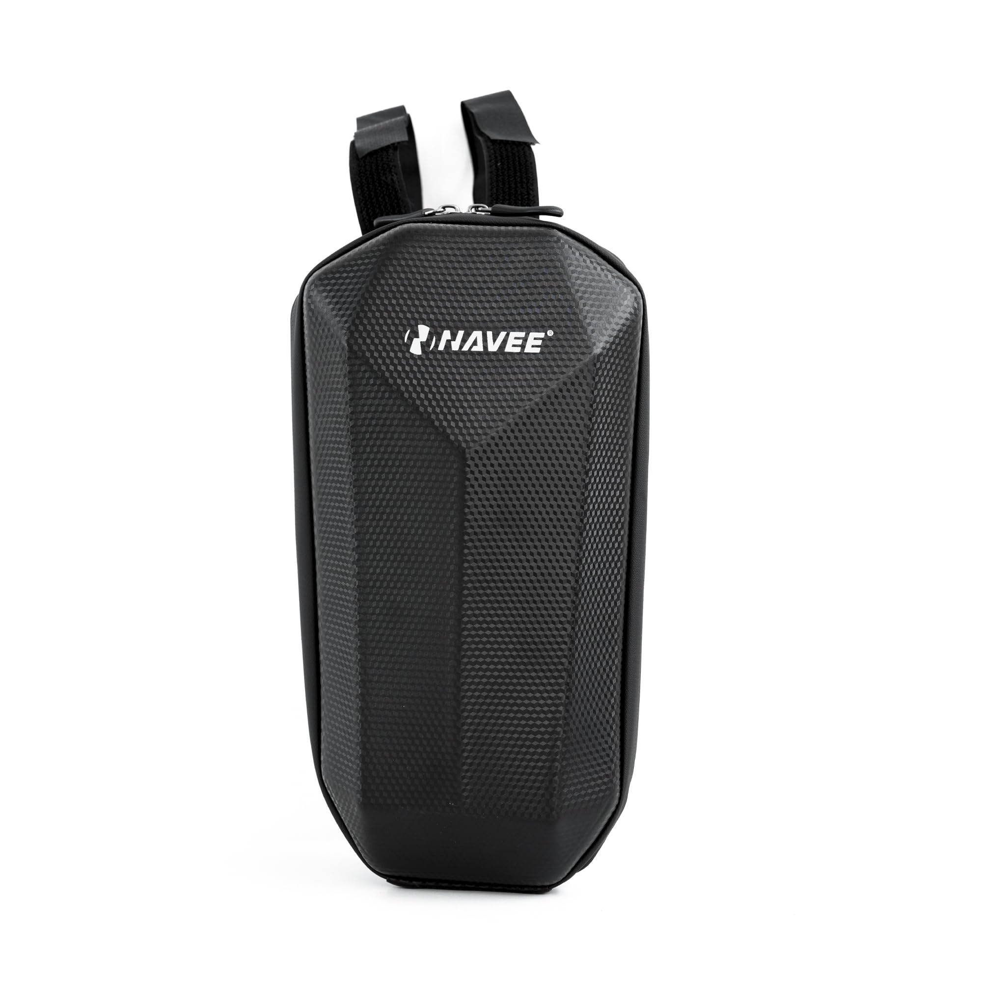 NAVEE Borsa da appendere – Borsa da manubrio 4L per E-Scooter & Bike, leggera (0,33 kg), impermeabile, facile montaggio in 2 fasi, per cellulare, serratura e accessori, Nero, Guscio rigido