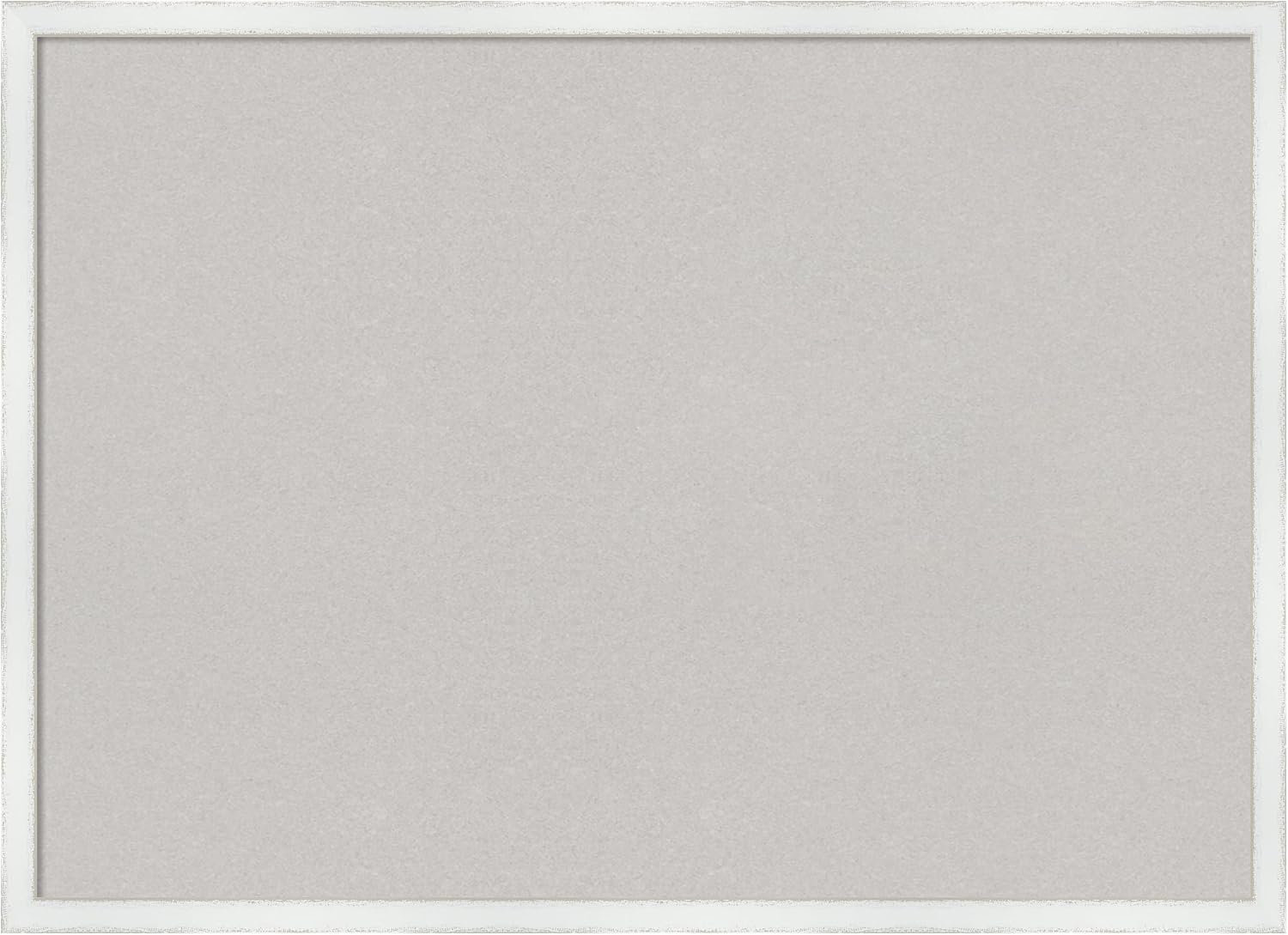 Amanti Art Grey Cork Board for Wall (29 x 21) Bulletin Board with Breeze Distressed White White Wood Frame, Medium Cork Board for Office, Country Rustic Corkboard for Wall, Pin Board from WI, USA