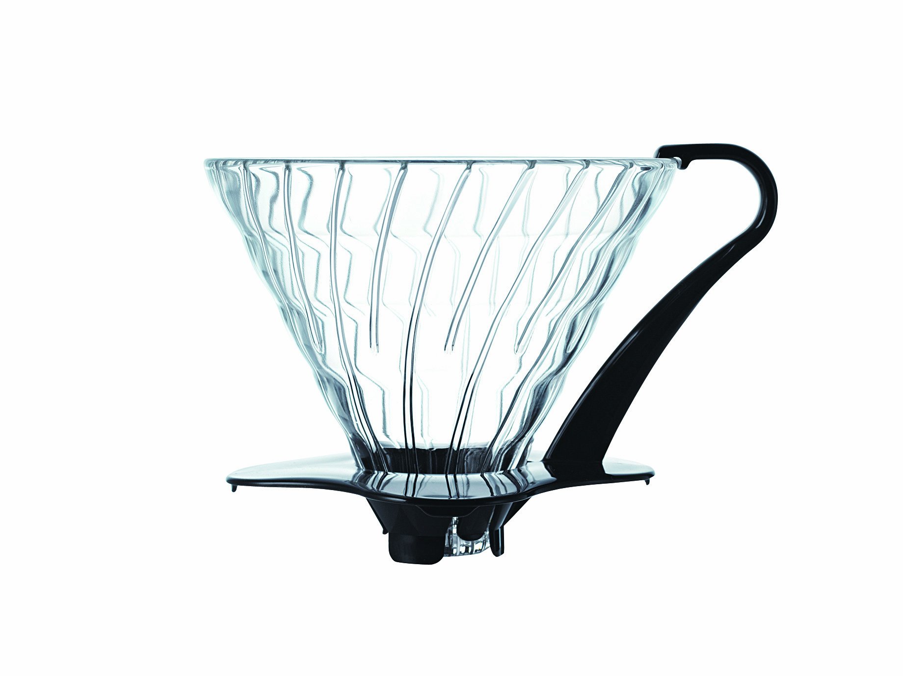 Hario VDG-03B 1-Piece Glass Coffee Dripper, Black