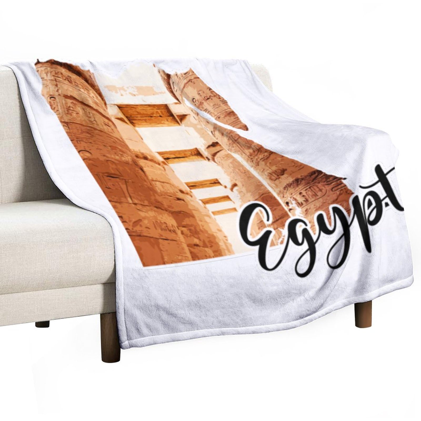 Couverture peluche douillette Égypte grand plaid haut de gamme