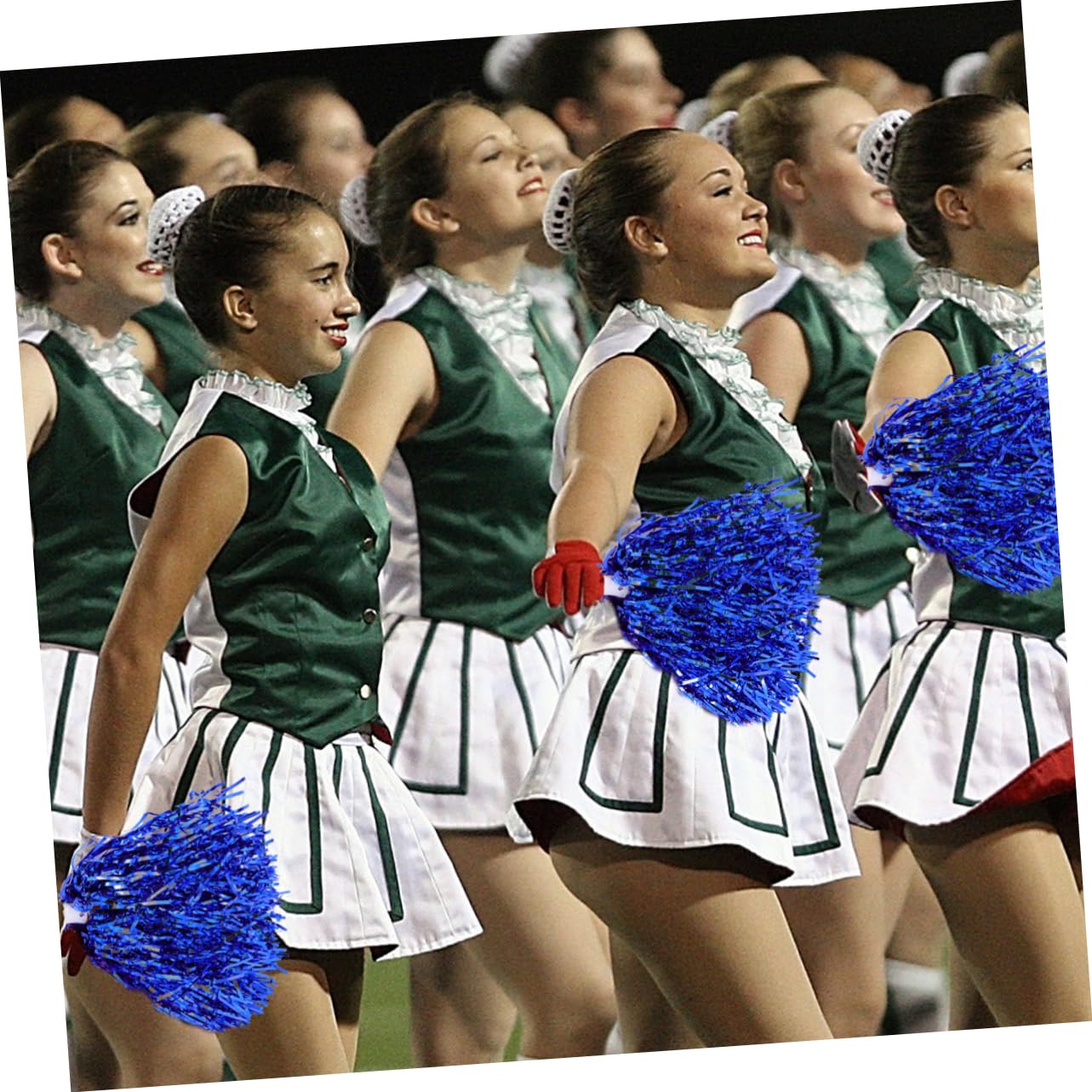 Happyyami 14pcs Cheerleaders Ball Flower Props for School Sports Meets Durable Aerobics Dance Balls Straight Hole Mixed Colors to Enhance Performance and Fun