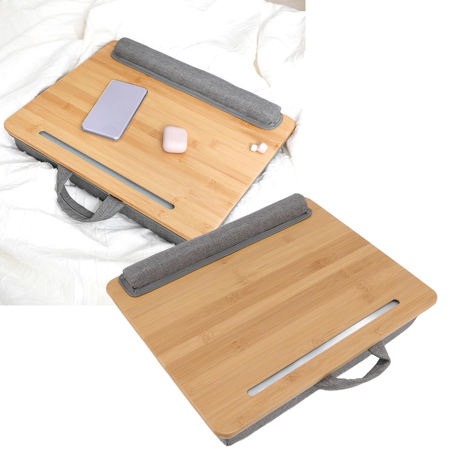 Nikou Table pour Ordinateur Portable, Laptop Desk, Table pour Lit, Plateau d'ordinateur Portable, Plateau De Lit Multifonction avec Coussin pour Lire, écrire, Jouer
