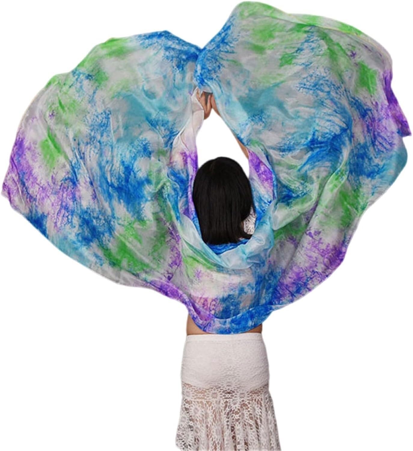 SSDDLZEQ Stage performance version Belly Dance Veil, Suitable For Both Practice And Stage Performances(Color 6,2.5m)