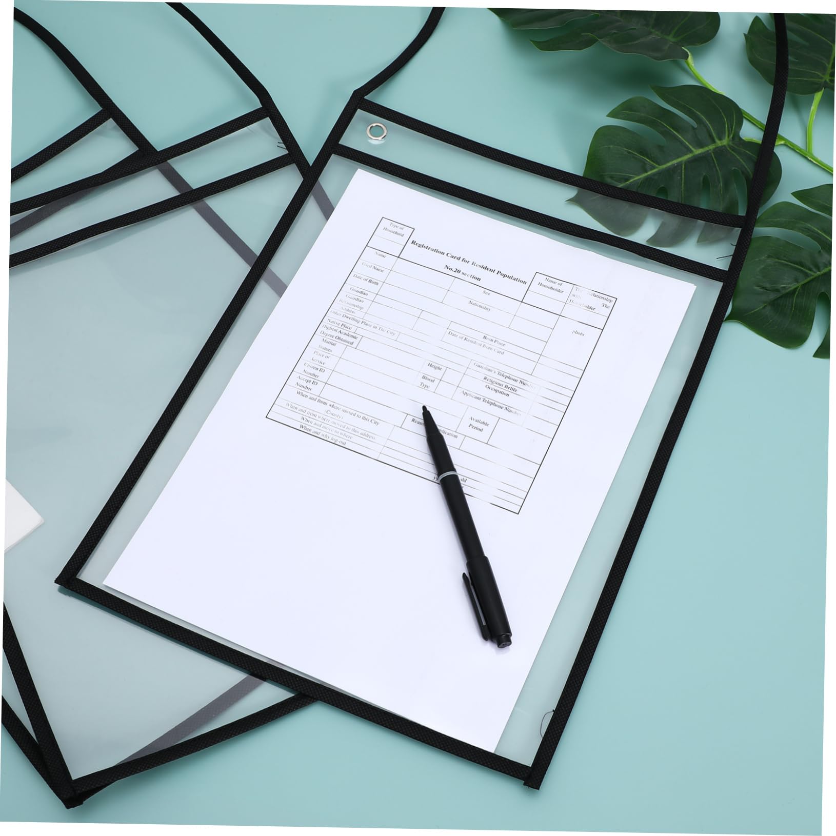 Organizador Colgante de Hojas 30 Piezas Negro Pet Pvc para Controlar | Necesidades del Profesor, Trabajar, Write And Erase, Decoracion Colegio, Material Escolar y Papeleria