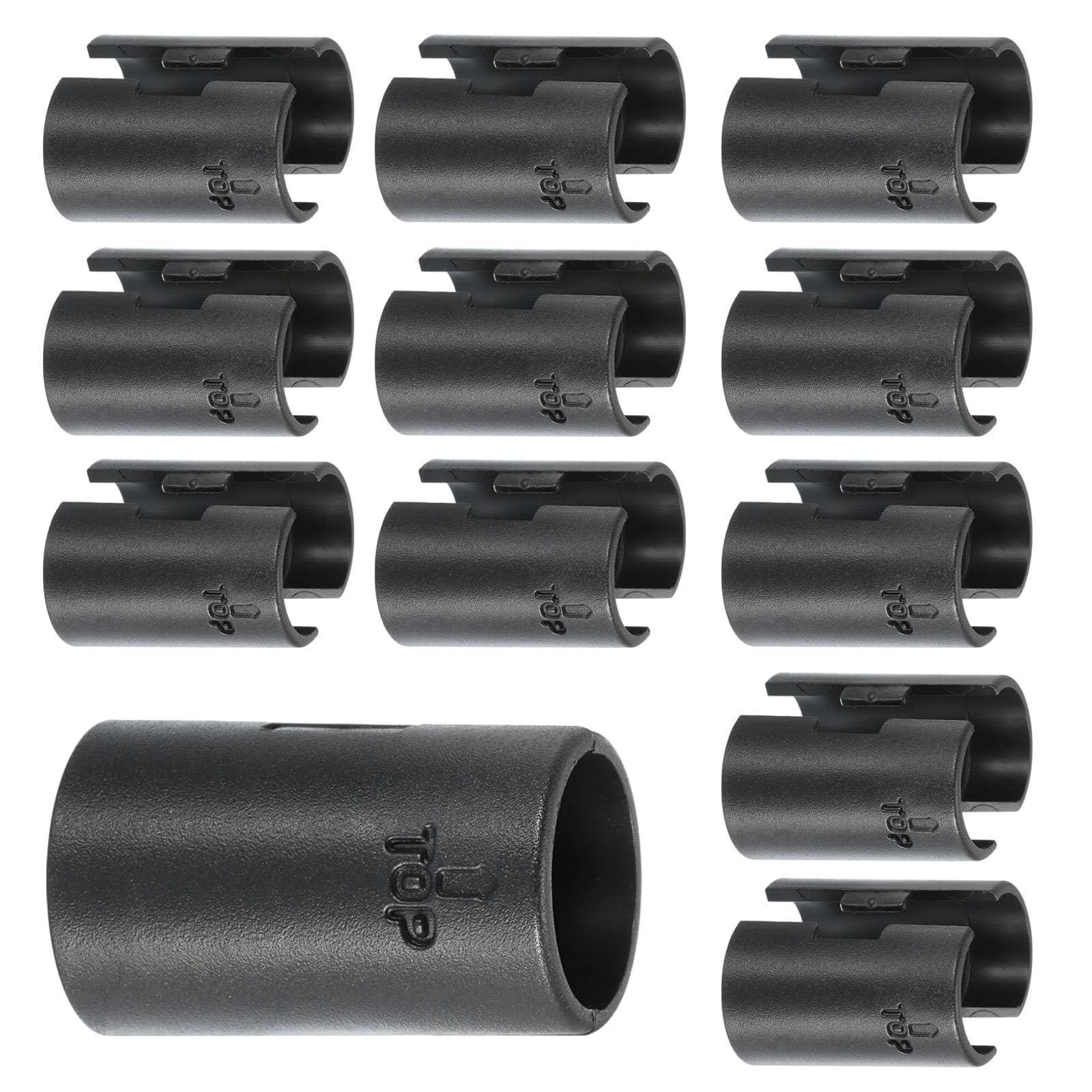 TA-VIGOR Wire Shelf Clips, 24pcs 5/8 Inch(16mm) Wire Shelving Lock Clips, Plastic Shelving Sleeves Replacements for Wire Shelving System(12 Pairs)
