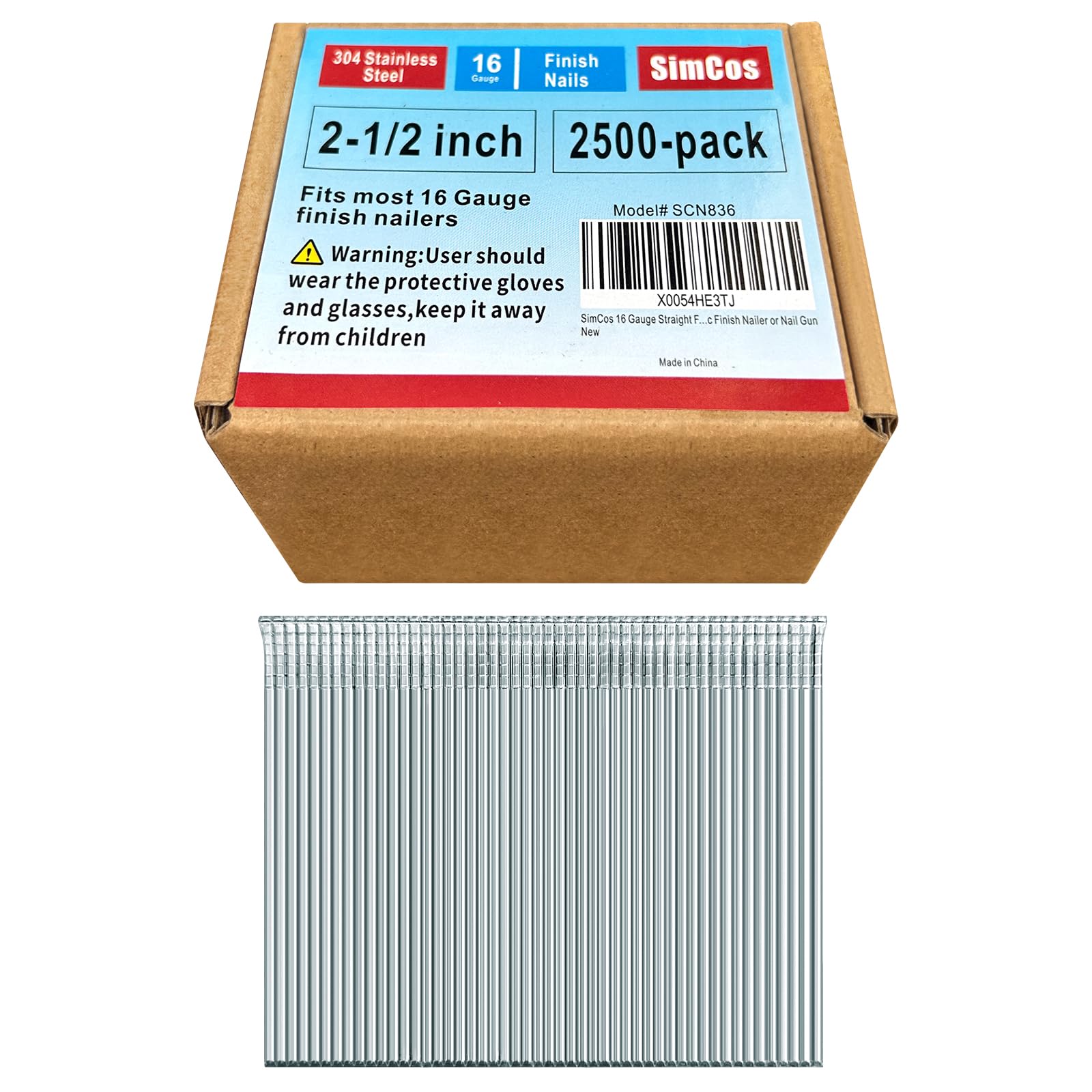 Stainless Steel Finish Nails - 1000 Pack -10