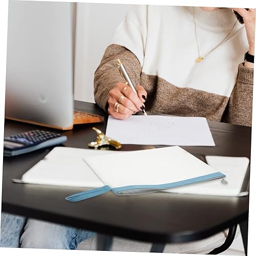 Miniatura 5 de MAGICLULU 2 unidades de contenedores de documentos de oficina, bolsas organizadoras para viajes, carpeta azul, bolsa de recibos, bolsa con