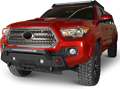 Vista 4 de Hooke Road Parachoques delantero de acero Tacoma compatible con Toyota Tacoma 2016-2023 3ª