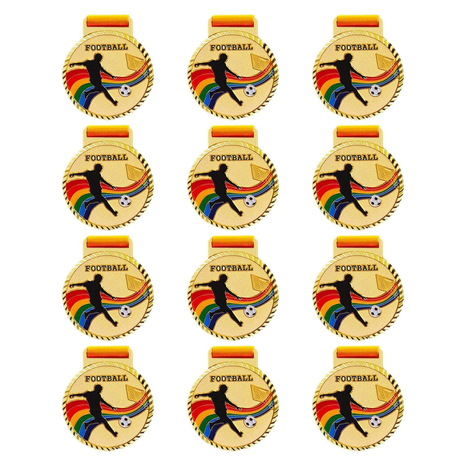Medallas de ganador para niños en eventos deportivos. Medallas de fútbol para en partidos de fútbol. para honrar a jugadores y equipos destacados.