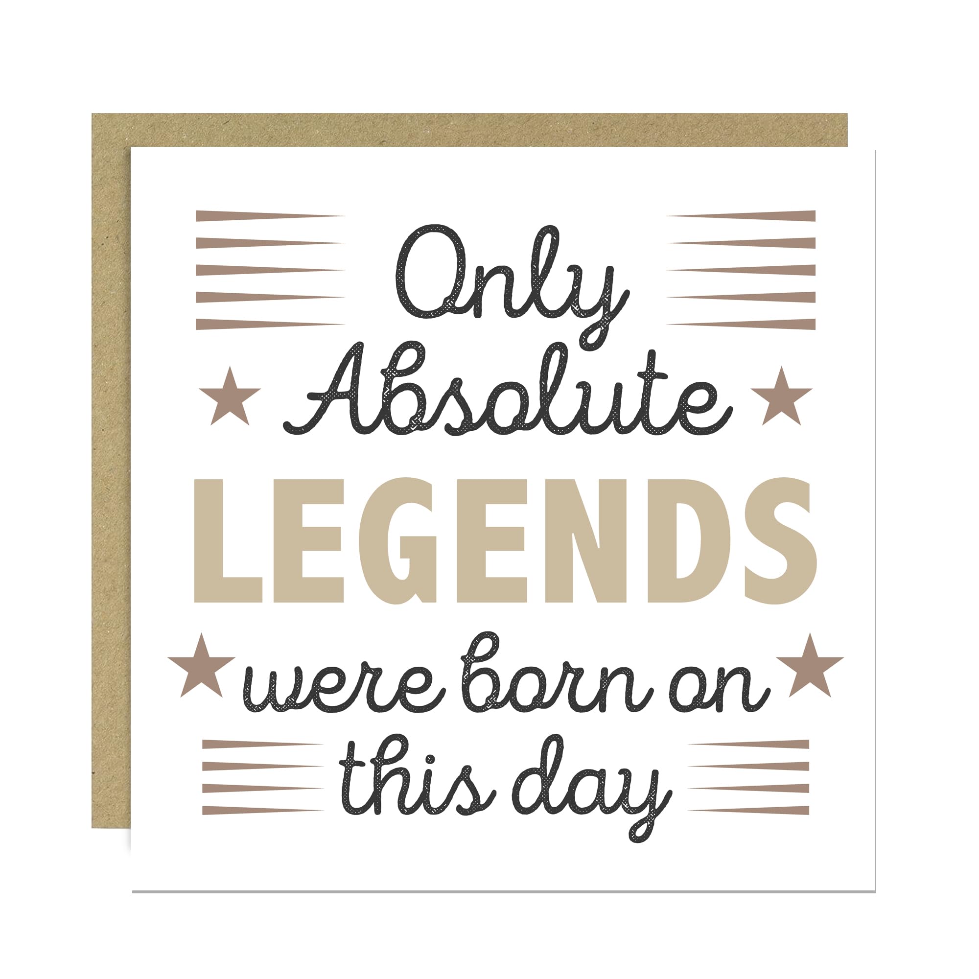RED OCEAN Funny Birthday Card For Men Only Legends Were Born On This Day Joke Birthday Card For Dad Brother Colleague Friend Grandad With Kraft Envelope