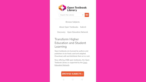 Open Textbook Library app