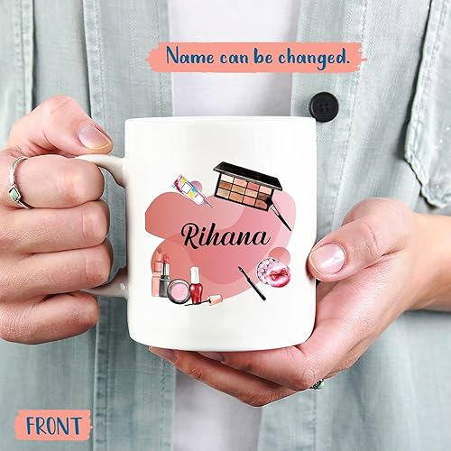 Miniatura 2 de Taza de cerámica para artista de maquillaje, regalo para cosmetólogo, taza de café personalizada para artista de maquillaje, taza de esteticista