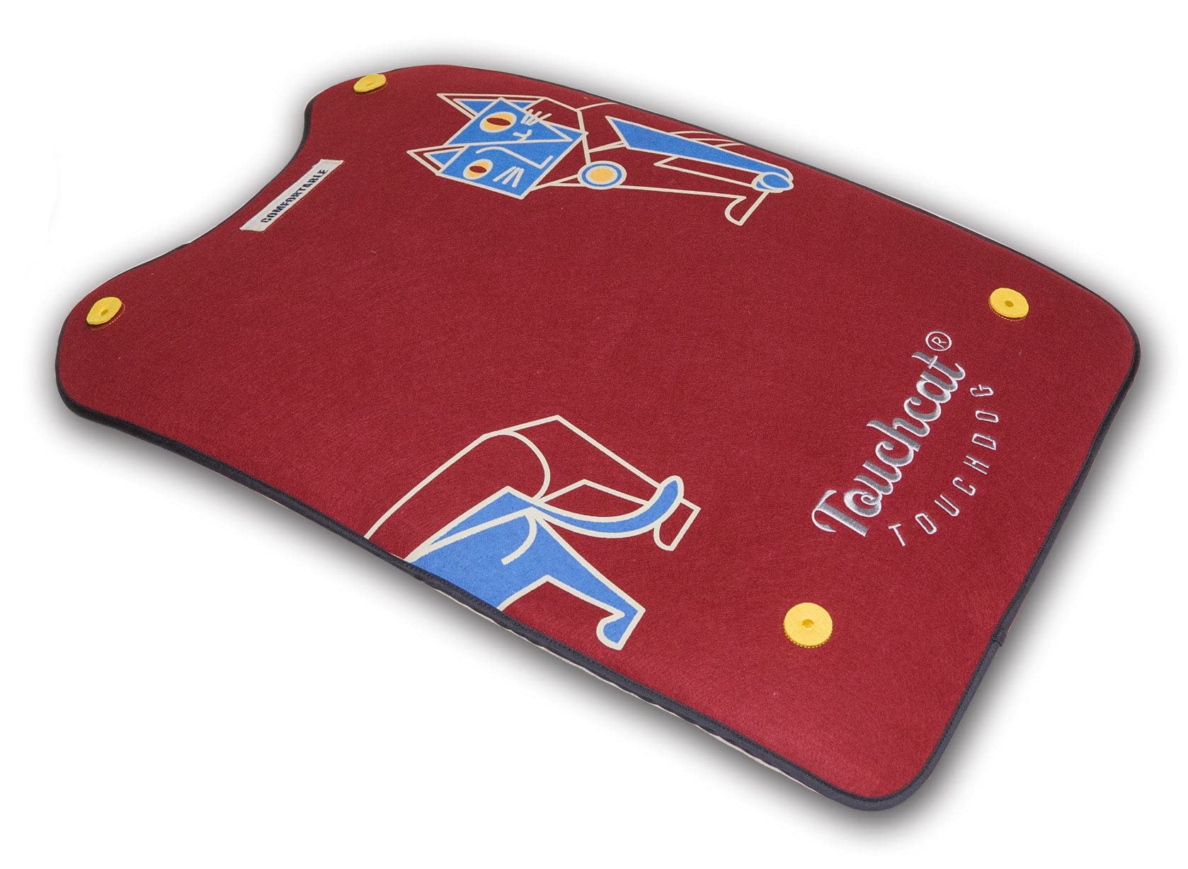Pet Life Touchcat Lamaste Travel Reversible Designer Embroidered Cat Bed Yoga Pet Mat