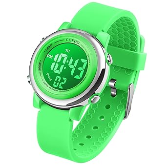 Kids Digital Sport Waterproof Watch for Girls Boys, Kid Sports Outdoor LED Electrical Watches with Luminous Alarm Stopwatch Child Wristwatch