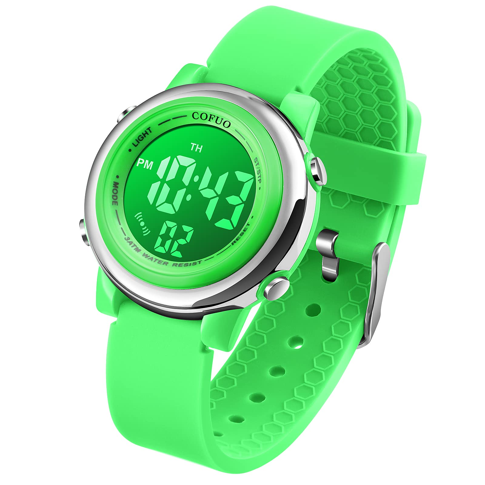 cofuo Kids Digital Sport Waterproof Watch for Girls Boys, Kid Sports Outdoor LED Electrical Watches with Luminous Alarm Stopwatch Child Wristwatch