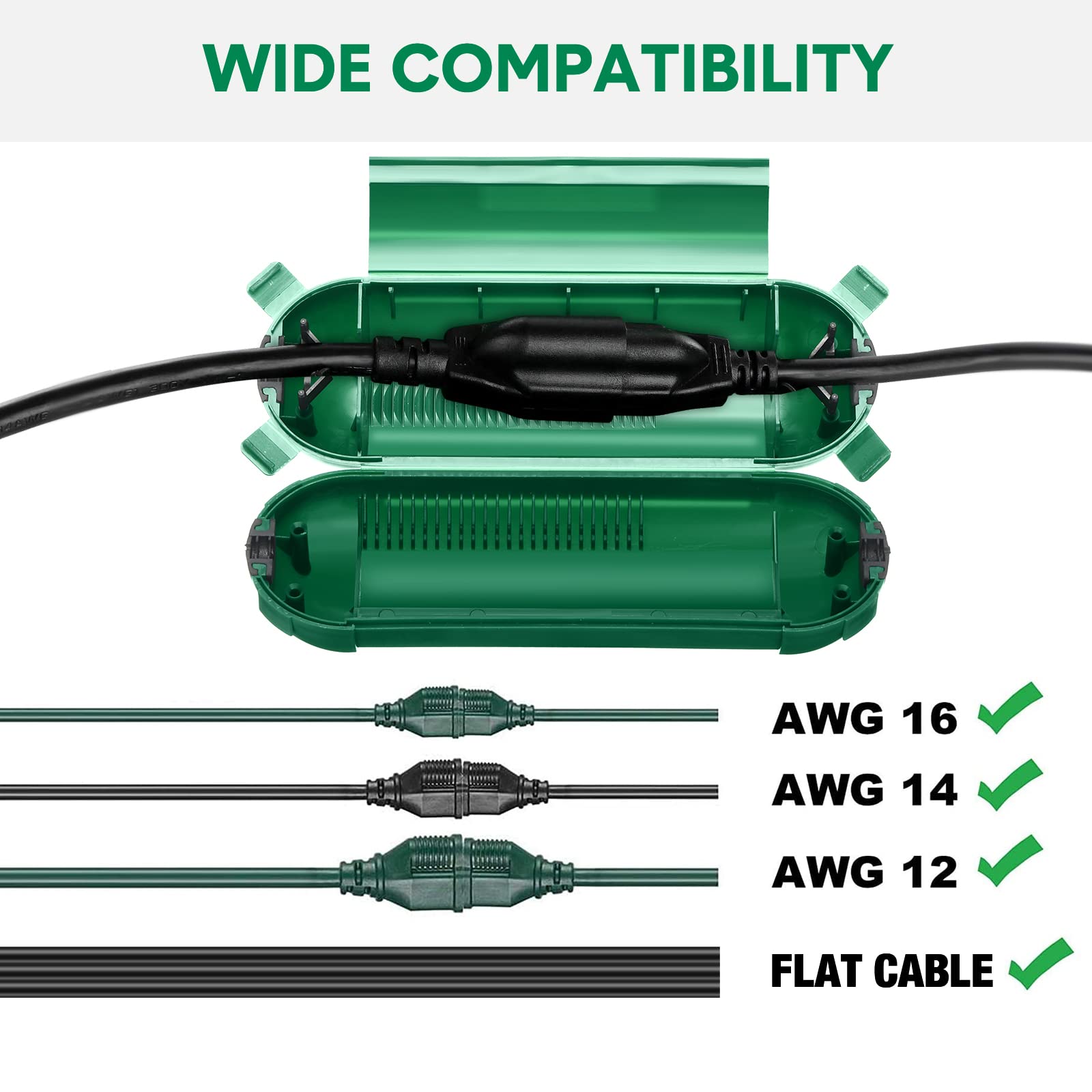 Weewooday Confezione da 8 coperture di sicurezza per cavi di prolunga per esterni, impermeabili, a forma di capsula, copertura per presa elettrica da esterno, impermeabile, copertura di sicurezza