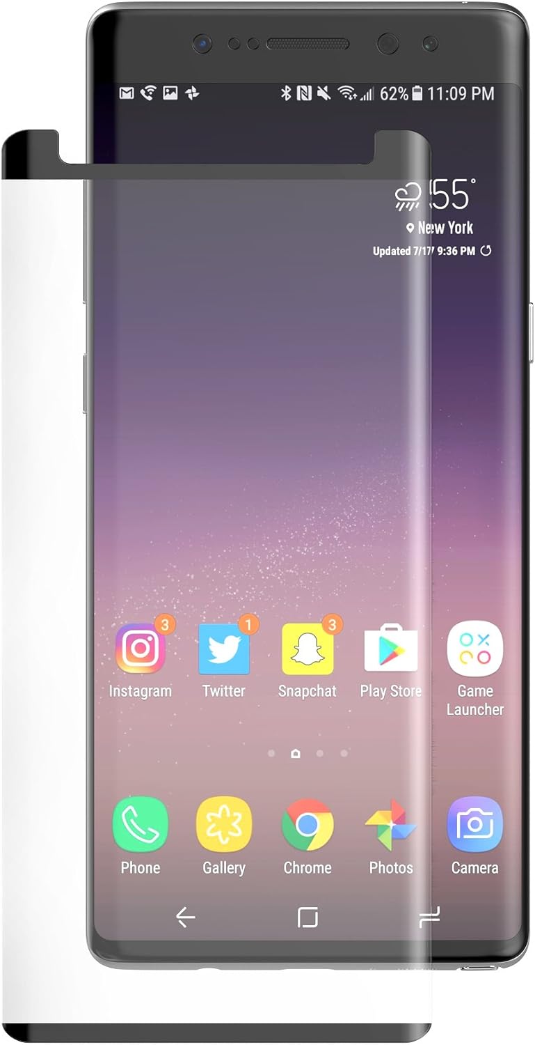 [Case compatible] Galaxy Note 8 Tempered Glass Screen Protector, MagGLASS XT90 Reinforced Screen Guard w/Pixel Grid Technology (Scratchproof/Shatterproof) (Includes Precision Applicator)