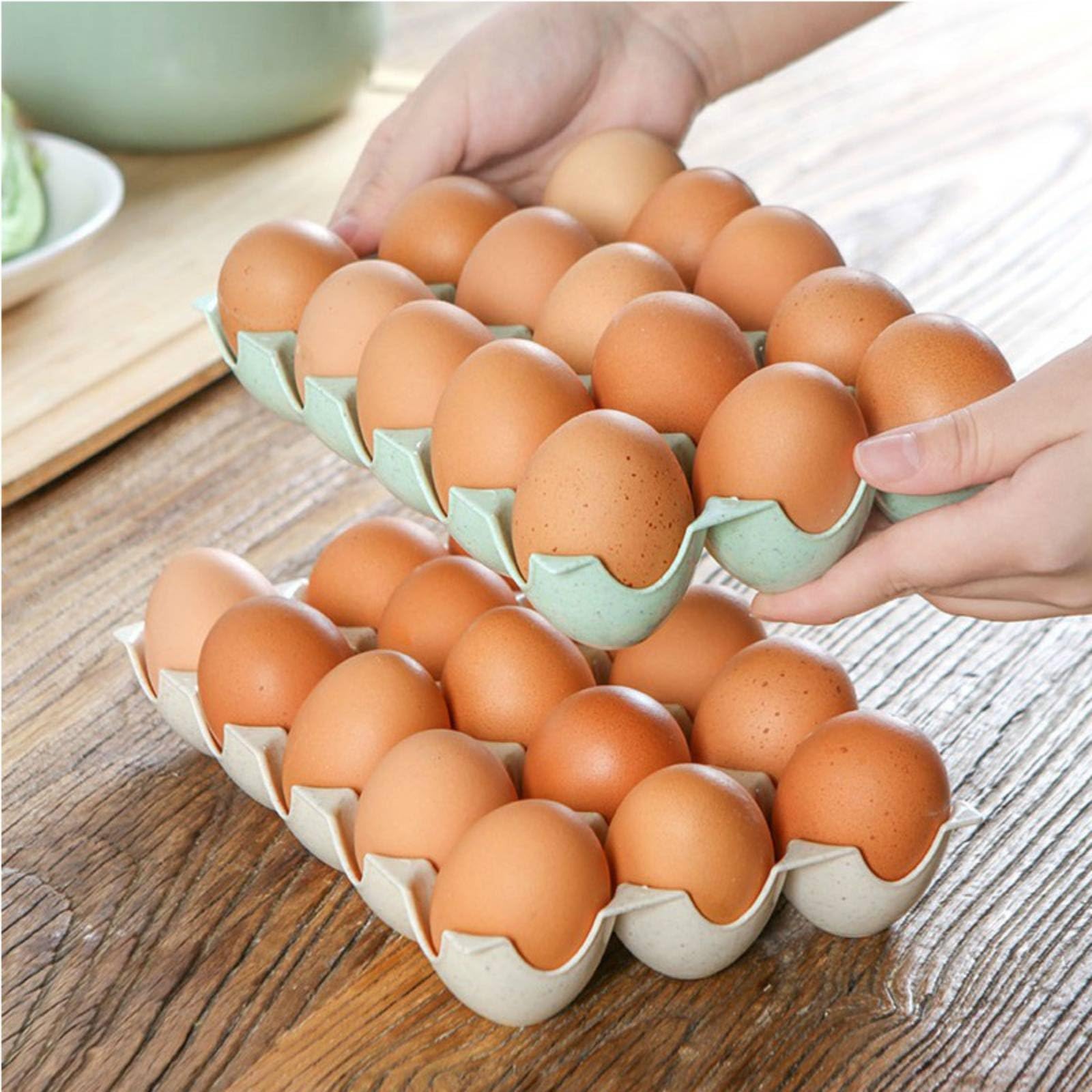 Merishopp Easy to Clean ABS Egg Storage Box Space Saving Stackable