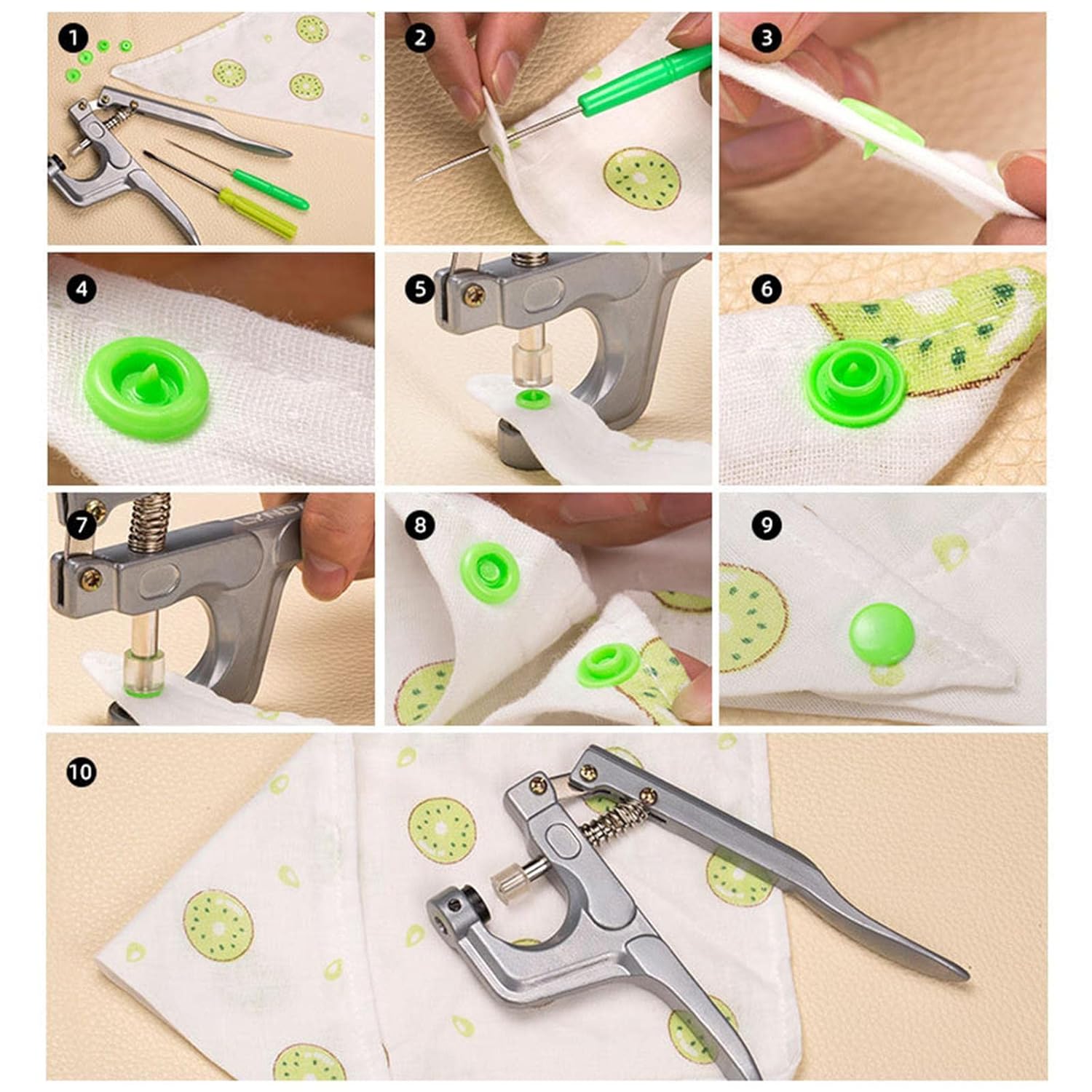 DIY Snap Fastener Pliers for Diaper Bibs Fastening Replacing Repairing