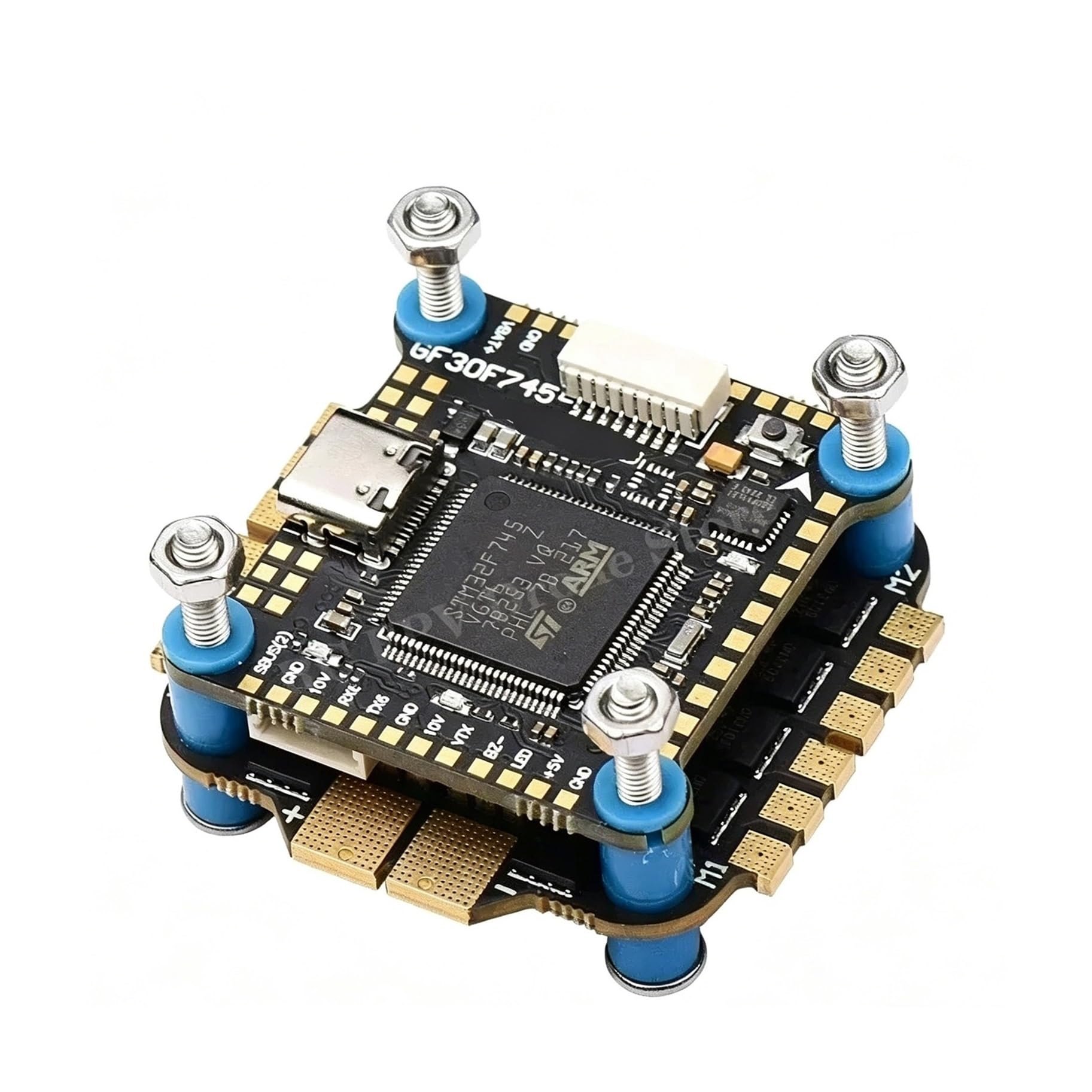 GF30F745-ICM sterownik lotu stos czarne pudełko 16 MB z AM32 60A 4 w 1 ESC 3-6S 30,5 x 30,5 mm pasuje do drona wyścigowego RC FPV (GF30F745-AM32A60)