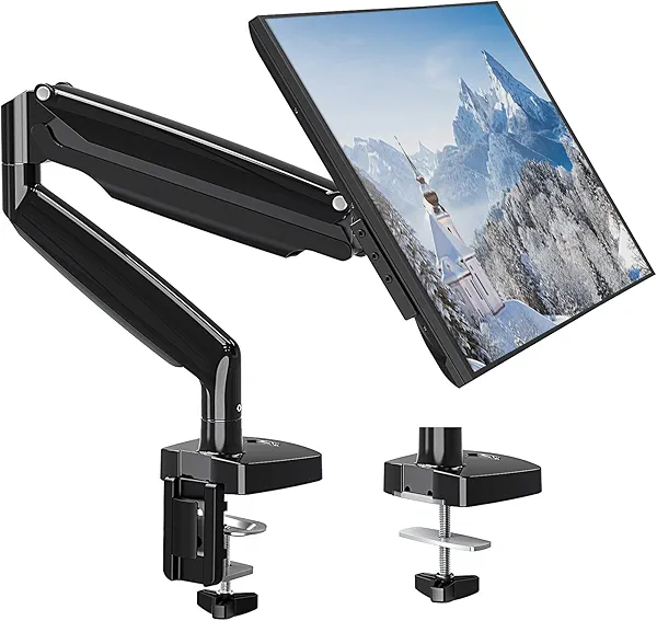 MOUNT PRO 40 inch Single Monitor Mount Stand fits 30.9lbs Ultrawide Screen, Heavy Duty Gas Spring Monitor Arm, Premium Desk Computer VESA Mount with Height/Tilt/Swivel/Rotation Adjustable