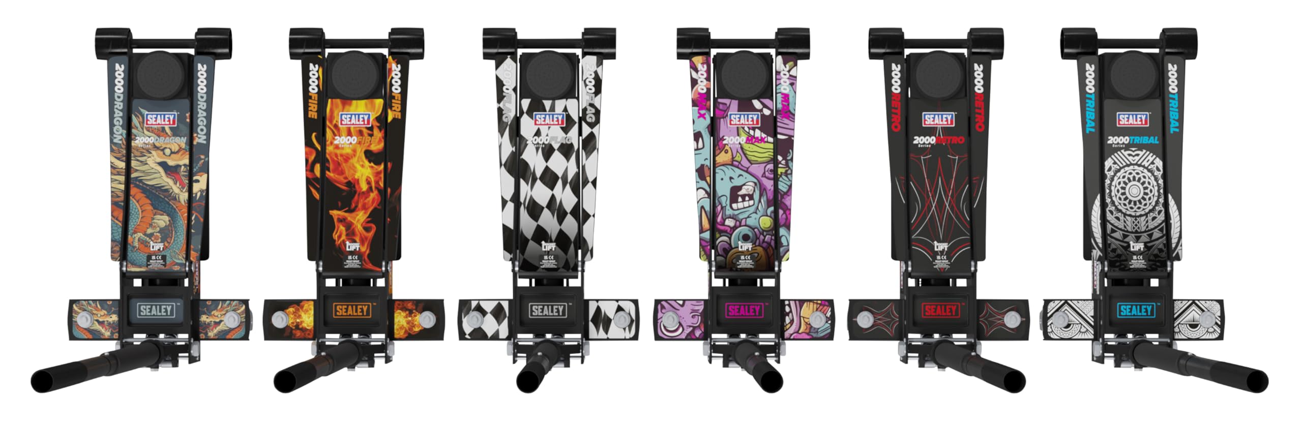 Sealey Cric a carrello con ingresso basso, design personalizzato, 2 tonnellate, 2000 CB, colore: nero