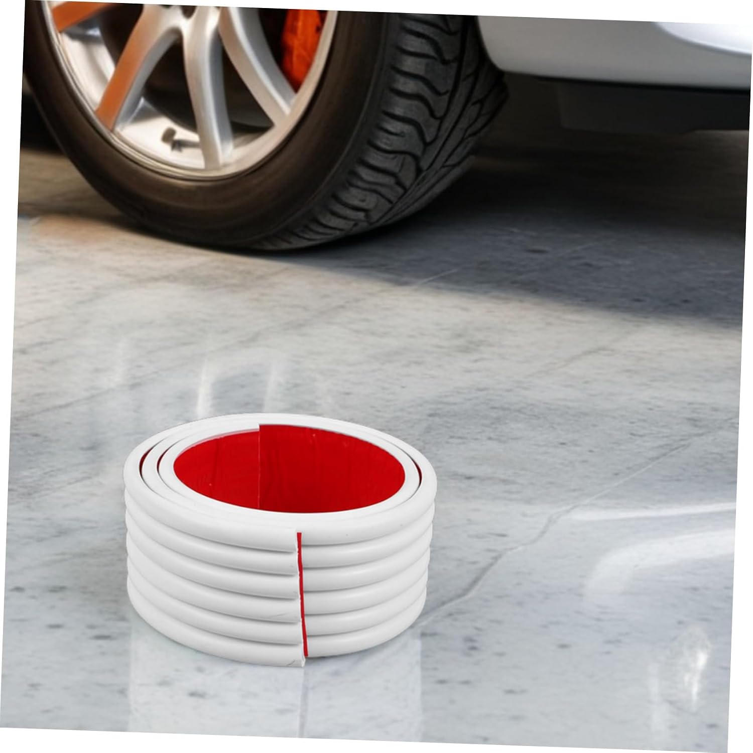 Garage Wall Protector Strip PVC Bumper Guard Self Adhesive White