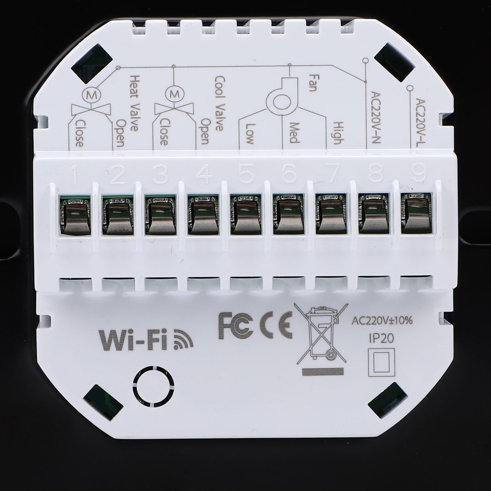 GOWENIC Inteligentny Termostat z Pokrętłem i Wi-Fi |Ekranowy Regulator Temperatury do Wodnego Systemu Ogrzewania Podłogowego HVAC, Kompatybilny z, Czarny