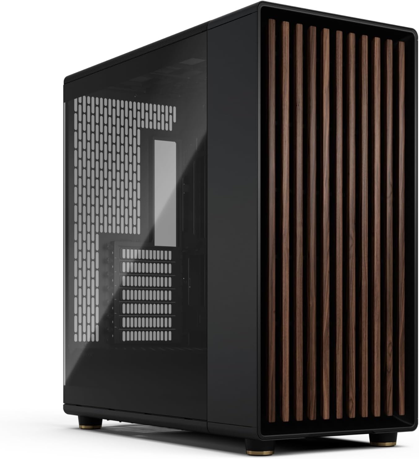 North XL RC Charcoal Black TG Dark - Reverse Connection Motherboard Compatible - Three 140mm Aspect PWM Fans Included- Type C USB - ATX Airflow Full Tower PC Gaming case