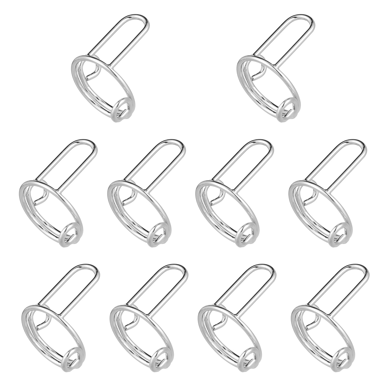 lasuroa 10pcs Wudu Nail Rings, Adjustable Fingernail Rings No Adhesive & Glue Fingertip Rings for Alternative to Acrylic Nails Gel Polish Reusable Jewelry Gift for Muslims Women Girl (Silver)
