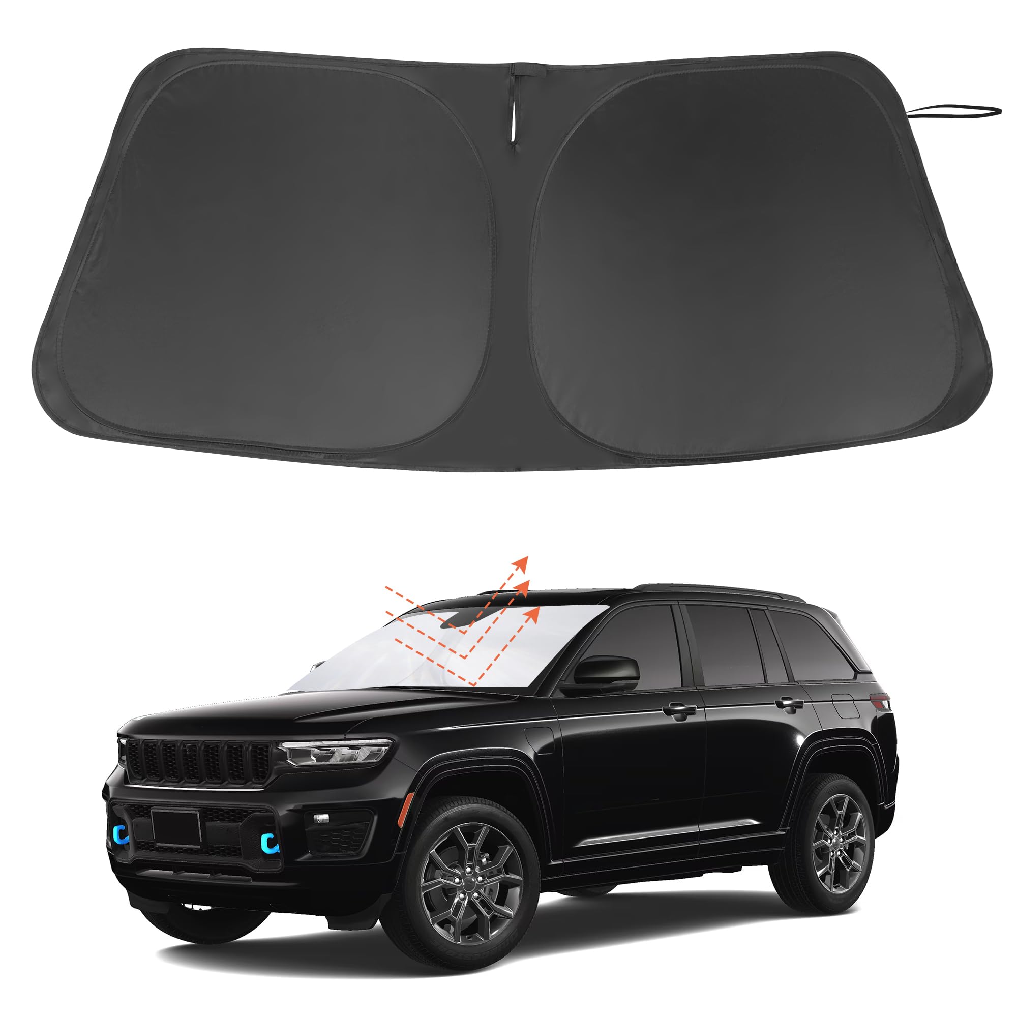 Windshield Sun Shade for 2022-2026 Jeep Grand Cherokee 4XE