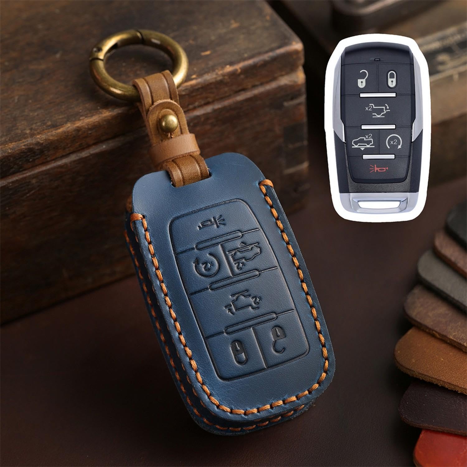 Coque de clé en cuir Dodge Ram protégez votre télécommande des rayures et chocs