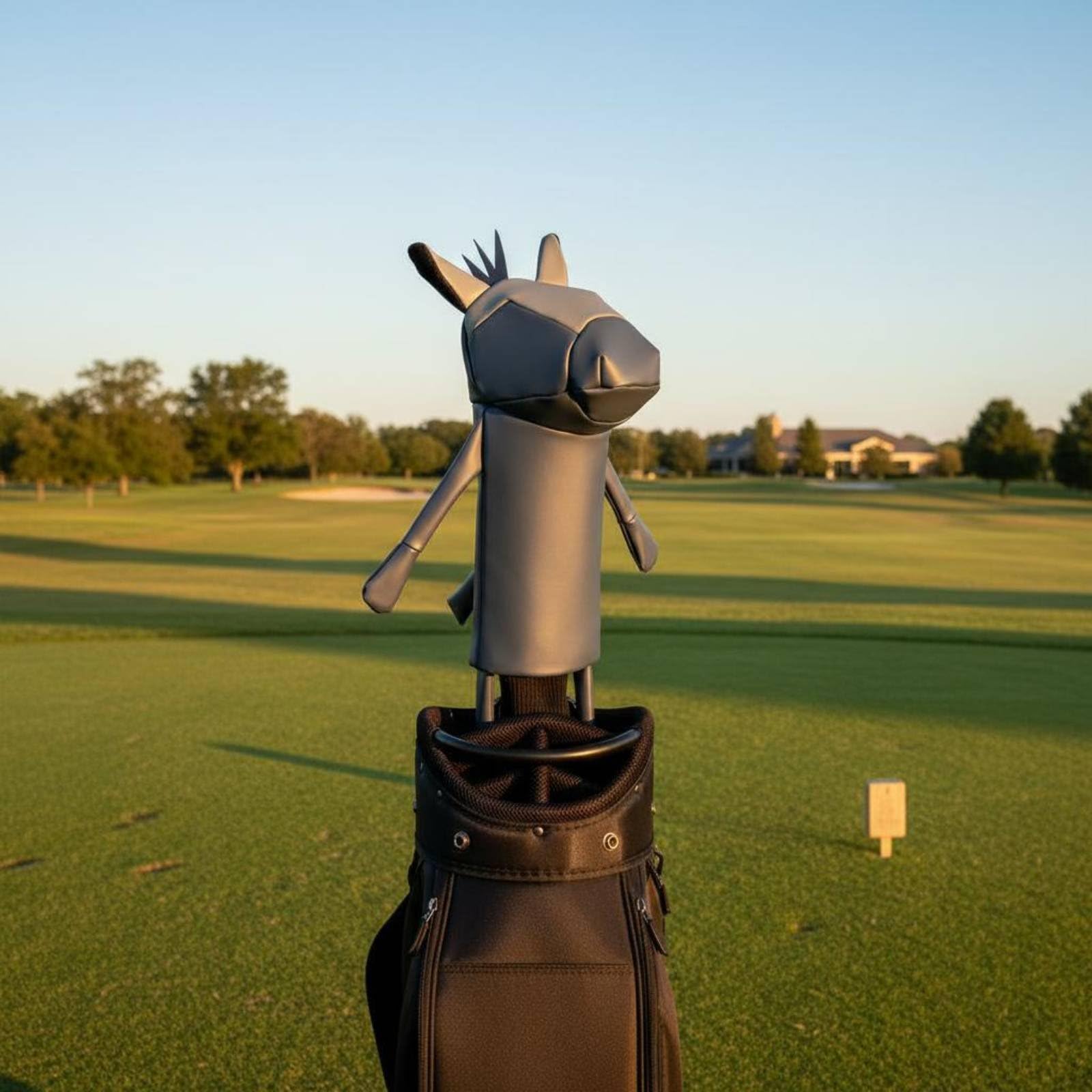 Copritesta Golf Copritesta Mazza Legno Protezione Custodia Personaggio Cartoon Pelle PU Liscio Apertura Elastica Calzata Sicura Protezione da Graffi E