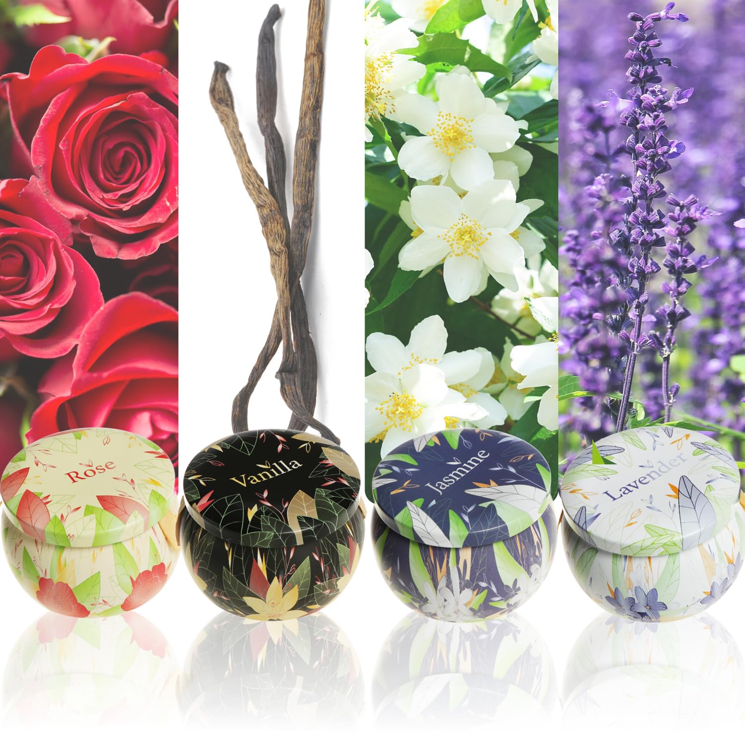 16x Sojawachskerze - Präsent-Set mit verschiedenen Duft-Kerzen - Aromatherapie - Wachs-Kerze - Geschenkset für Valentinstag, Muttertag und Geburtstag (16 Stück - Duftkerzen)