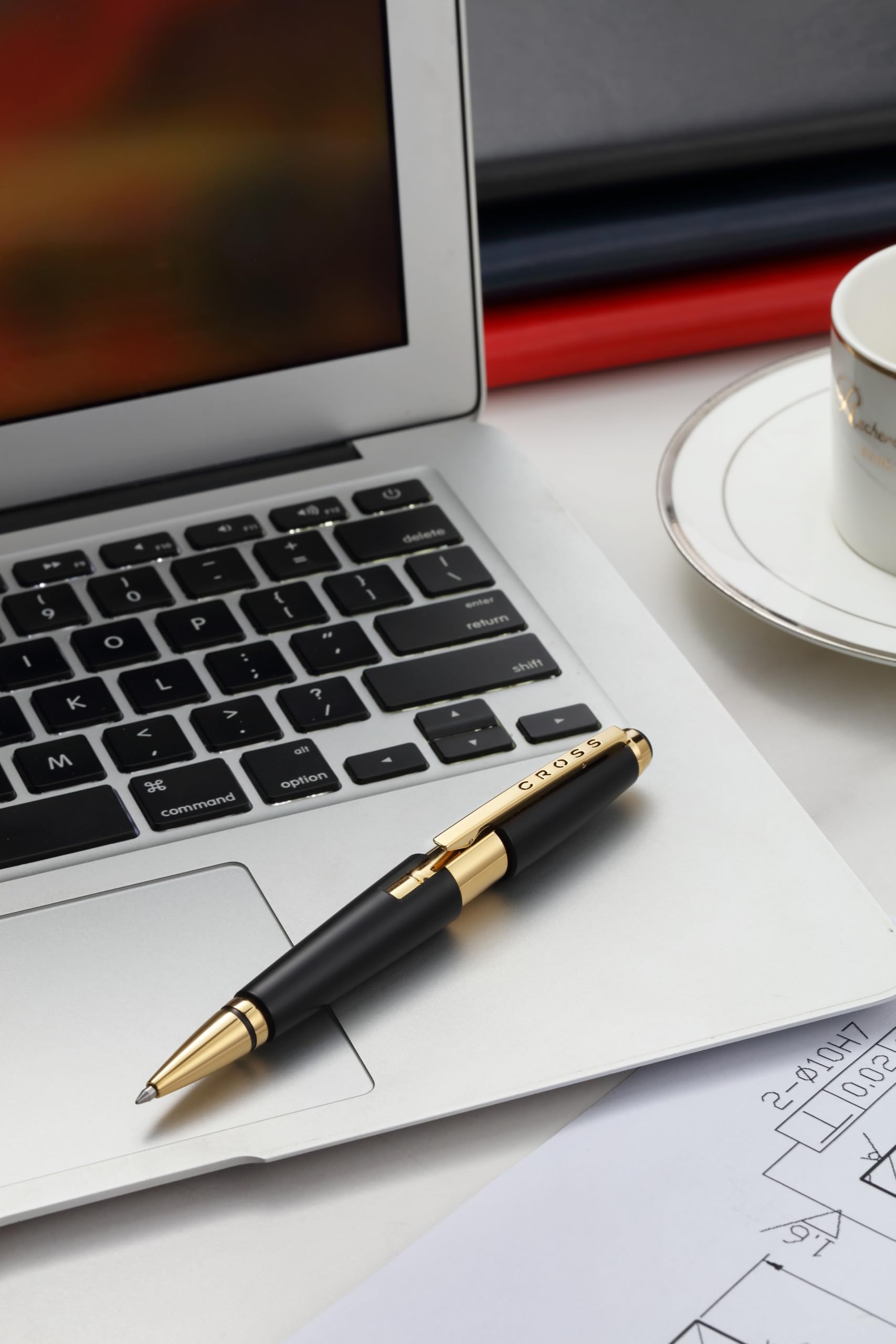 Cross Coventry Satin Metallic Green Lacquer With Gold PVD Appointments Ballpoint Pen