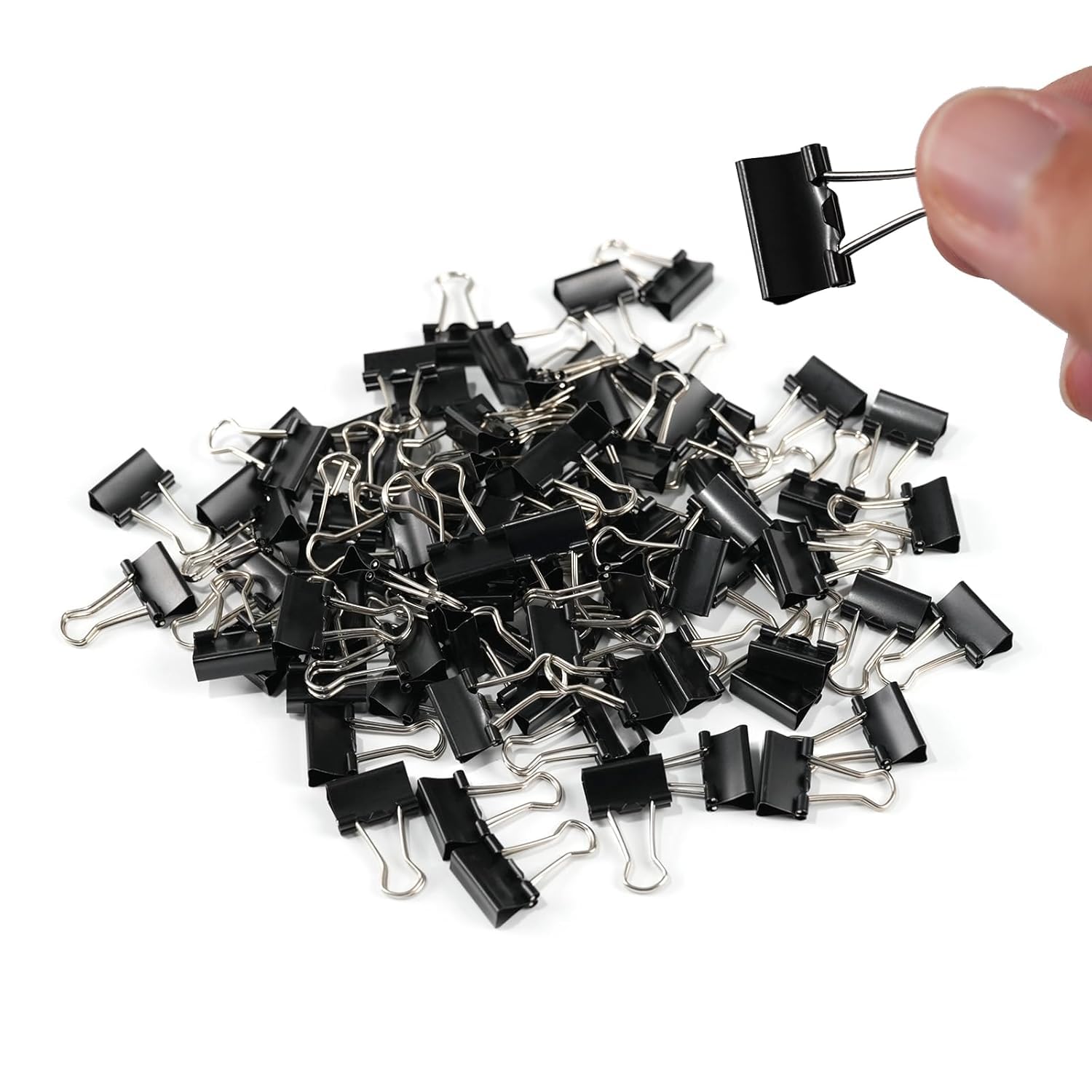 Lot De 40 Clips à Papier Miniatures 19 Mm - Métal Noir Antirouille - Fournitures Bureau Multiusages - Autumn Love